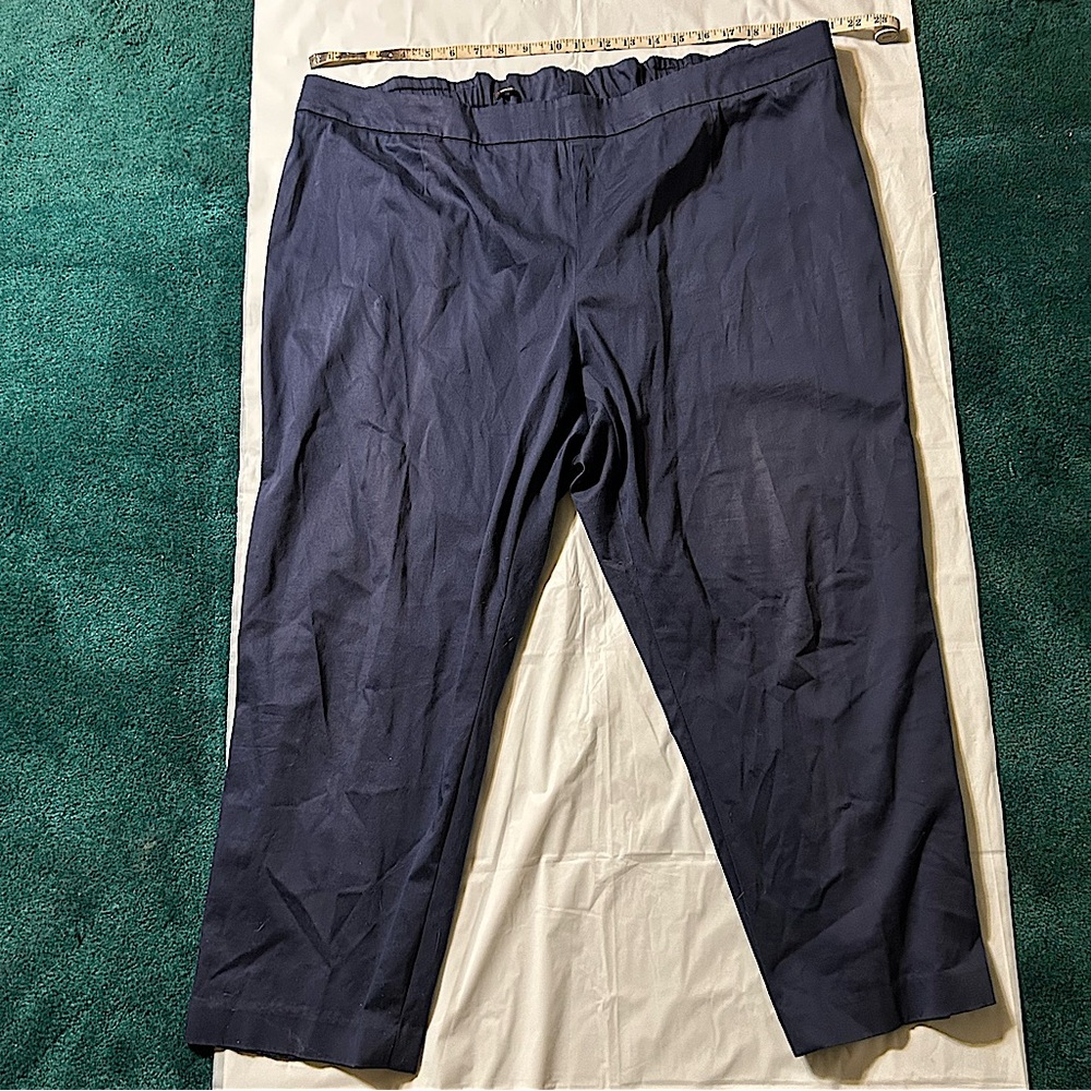 Talbots Woman Heritage Plus Sz Navy Blue Trousers Dress Pants 22w
